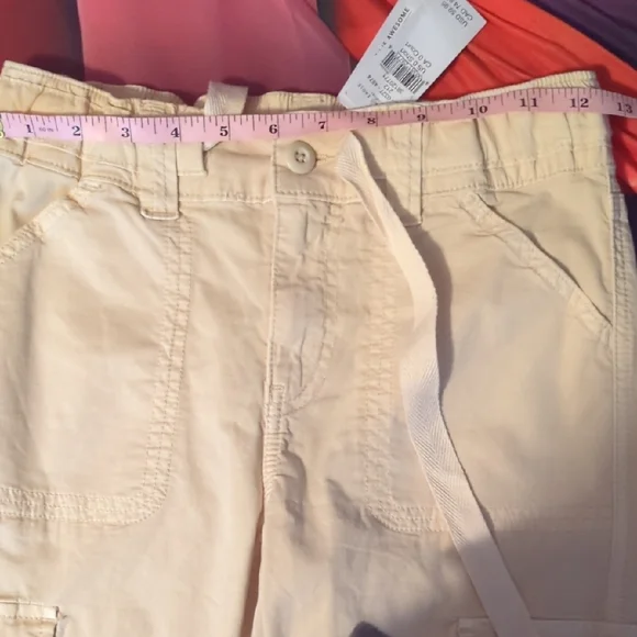 AMERICAN EAGLE Drawstring Cargo Pants 0 Short NWT - Picture 8 of 13